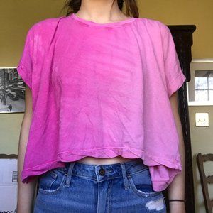 Pink Tie Dye Crop Top